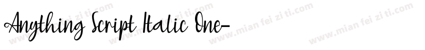 Anything Script Italic One字体转换